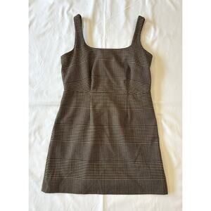 Banana Republic Brown Plaid Midi Dress